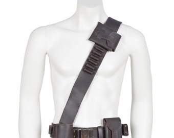 Mandalorian-riem en bandolierset, Din Djarin-cosplaykostuum, Star Wars Bounty Hunter-leer, mando-zakjes, munitieriem