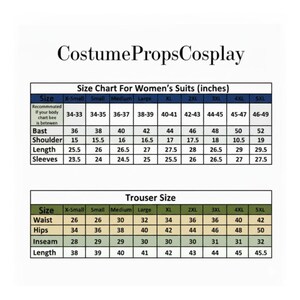 K&ouml;nnte beinhalten: Eine Gr&ouml;&szlig;entabelle f&uuml;r Damenanz&uuml;ge und -hosen mit Ma&szlig;en in Zoll. Die Tabelle umfasst Gr&ouml;&szlig;en von X-Small bis 5XL und gibt detaillierte Ma&szlig;e f&uuml;r Brust, Schulter, L&auml;nge, &Auml;rmel, Taille, H&uuml;fte, Schrittl&auml;nge und L&auml;nge an.
