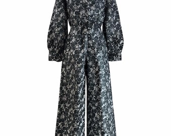 Vintage 60er/70er Silber Lame Overall