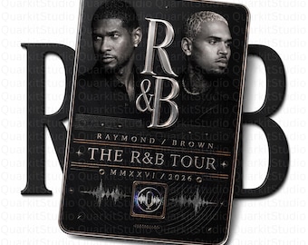 Chris Brown and Usher Raymond R&B 2026 Tour PNG, Usher and Brown Concert T Shirt Graphic, Digital Download