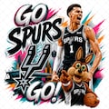 Victor Wembanyama Basketball PNG Design Halftone, Basketball Player Comic Graphic Tee Sublimation, Go Spurs Go Instant Digital Download