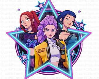 Kpop Huntrix Star Clipart PNG, Demon Hunters, Kpop Anime, Saja Girls, Rumi Mira Zoey, Kpop Idols Shirt PNG, taarttopper, digitale download