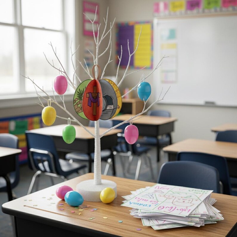 Printable 3D Easter Story Egg Craft for Kids | Christian Holy Week ...