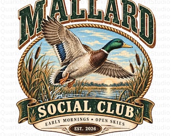 Mallard Duck Hunting PNG, Hunting Season PNG, Flying Wild Duck Shirt, Sublimation Design, Hunting Gifts, Digital Download