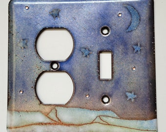 Enameled copper light switch cover/sstarry sky switch/outlet combo