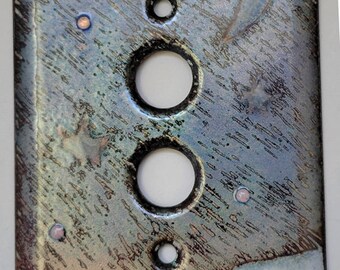 enamel copper light switch cover/ starry sky push button