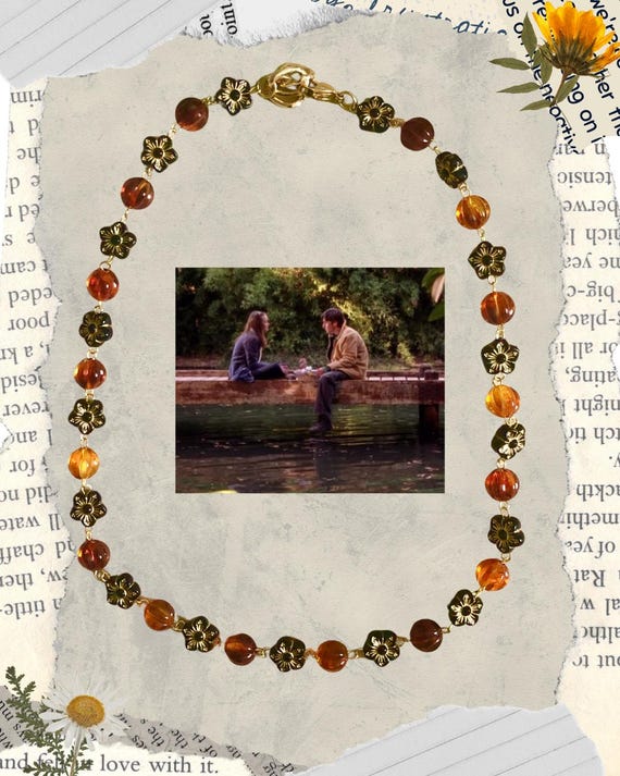 gilmore girls inspired autumn bead necklace