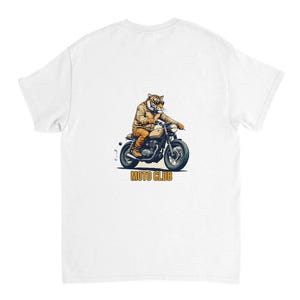 Biker Tiger Cafe Racer Tee | Retro Moto Mascot