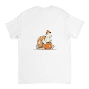 Vintage Apothecary Snail Tee | Cottagecore Gardening Shirt with Terracotta Pot Hat | Plant Lover Gift