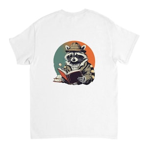 Vintage Bookish Raccoon Tee | Detective Archivist Book Lover Shirt | Gift for Dad Reader