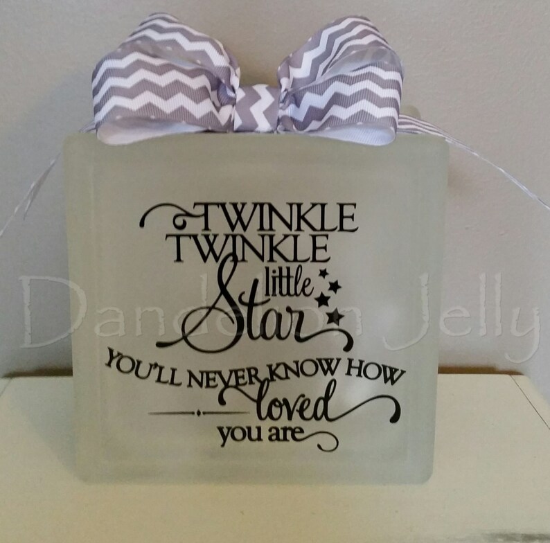 Frosted Glass Block Night Light, You'll Never Know How Loved You Are