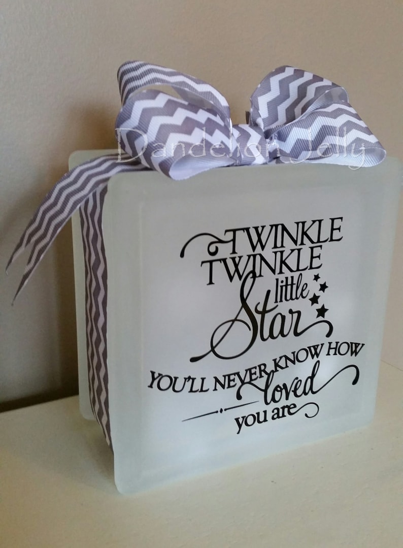 Frosted Glass Block Night Light, You'll Never Know How Loved You Are