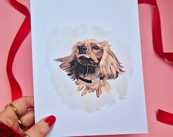 Custom Sketched Pet Portrait: Pet Illustration
