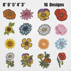 Op de afbeelding: Een witte keramische mok met een kleurrijk bloemmotief. De mok heeft bloemen in roze, paars en geel, met groene bladeren. Het oor is ook wit.