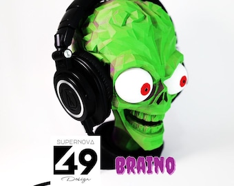 Alien Headphone Stand Holder for Gamers, Musicians & Comedy Sci-Fi Fans