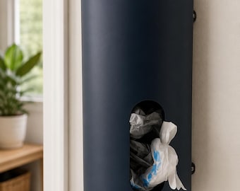 3D Printed Grocery Bag Holder & Dispenser - Wall Mounted - Kitchen, Pantry, Closet or Garage -  Black