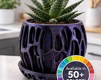 Slime Planter Pot, 3D Printed Succulent Cactus Monstera Pot