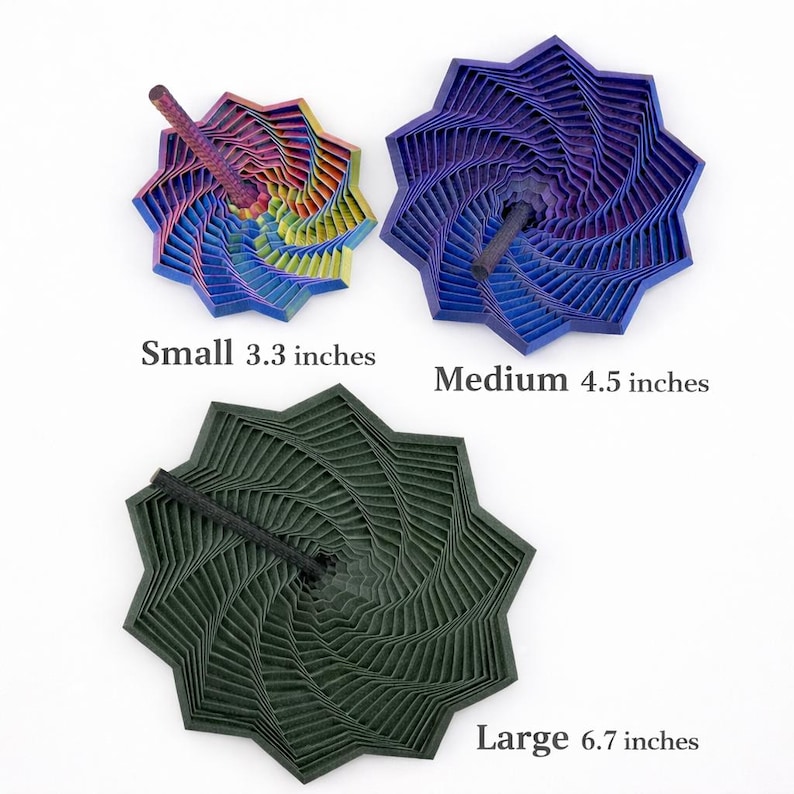 Fidget Star with Handle, Hypnotic Spinning Toy, 3D Printed Sensory Desk Fidget, Stress Relief Gift for Teens & Adults image 2