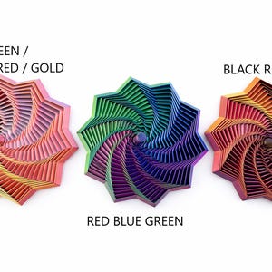 Fidget Star with Handle, Hypnotic Spinning Toy, 3D Printed Sensory Desk Fidget, Stress Relief Gift for Teens & Adults image 5