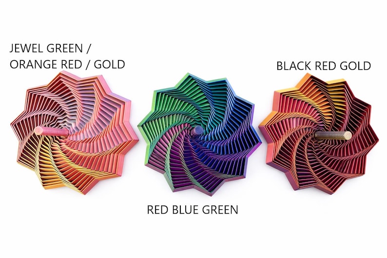 Fidget Star with Handle, Hypnotic Spinning Toy, 3D Printed Sensory Desk Fidget, Stress Relief Gift for Teens & Adults image 5