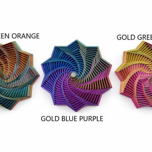 Fidget Star with Handle, Hypnotic Spinning Toy, 3D Printed Sensory Desk Fidget, Stress Relief Gift for Teens & Adults image 4