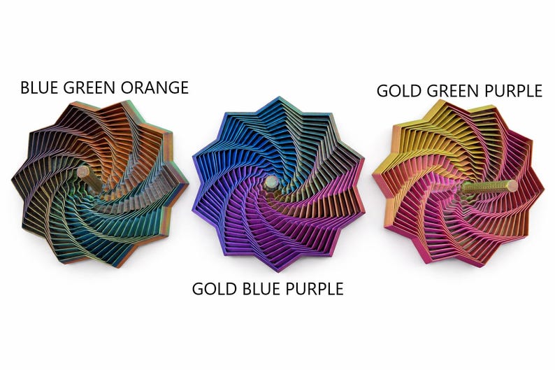 Fidget Star with Handle, Hypnotic Spinning Toy, 3D Printed Sensory Desk Fidget, Stress Relief Gift for Teens & Adults image 4