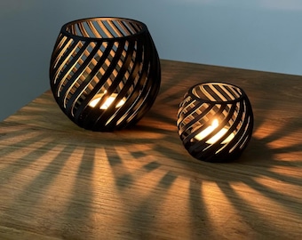 3D Printed Spiral LED Candle Holder – Tea Light Centerpiece