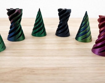 Vortex Spiral Cone – Hypnotic Spinning Fidget | Satisfying Sensory Pass Thru - Fading Triple Color Option