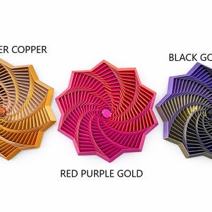 Fidget Star with Handle, Hypnotic Spinning Toy, 3D Printed Sensory Desk Fidget, Stress Relief Gift for Teens & Adults image 6