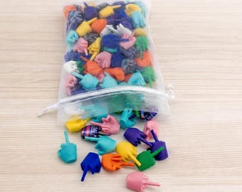 Mini Middle Finger Figurines – Funny F-U Hands in Bright Colors or Mystery Color Pack
