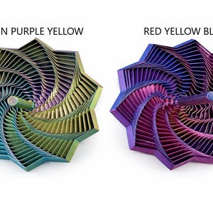 Fidget Star with Handle, Hypnotic Spinning Toy, 3D Printed Sensory Desk Fidget, Stress Relief Gift for Teens & Adults image 10