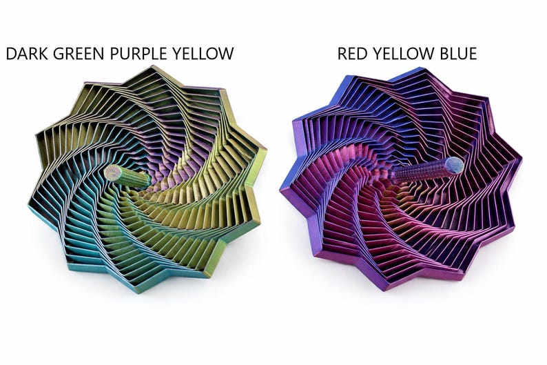 Fidget Star with Handle, Hypnotic Spinning Toy, 3D Printed Sensory Desk Fidget, Stress Relief Gift for Teens & Adults image 10