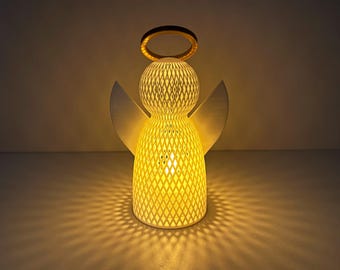 3D Printed Angel LED Candle Holder – Holiday Tea Light Decor