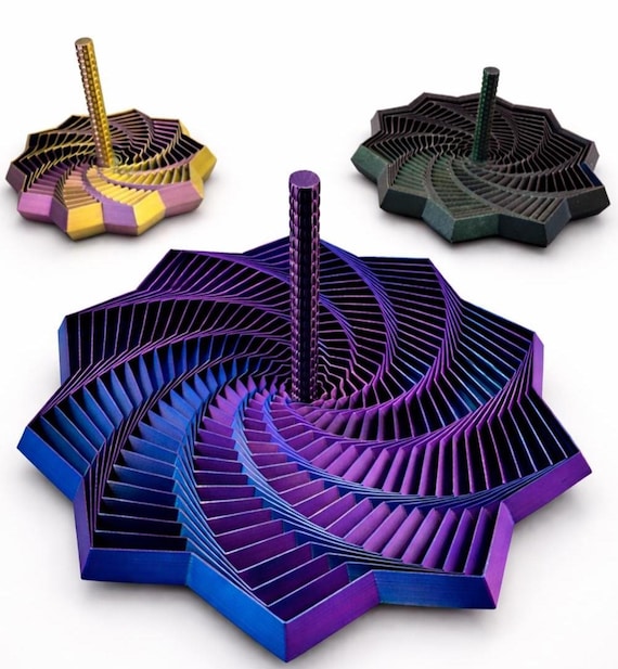 Fidget Star Hypnotic Spinning Toy with Handle - Relax, Focus Desktop Relaxing Toy