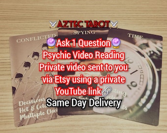 Lectura de Tarot psíquica con respuesta en video el mismo día (1 pregunta)
