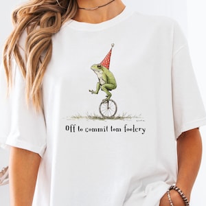 Shirt grappige kikker: op weg naar Commit Tom Foolery Ronde hals, shirts Weirdcore Meme Unfunny Losgeslagen grappig retro Gen Z Raar