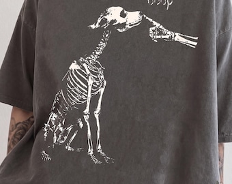 Comfort Colors Dog Skeleton Shirt, Boop Dog Halloween Tee Sweatshirt, Funny Spooky Dog Lover Gift, Dog Mom Shirt