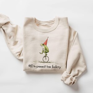 Lustiges Frosch-Sweatshirt: Aus tom Foolery Rundhalsausschnitt, Sweatshirts Weirdcore Meme Unfunny Unhinged Lustig Retro Gen Z Weird
