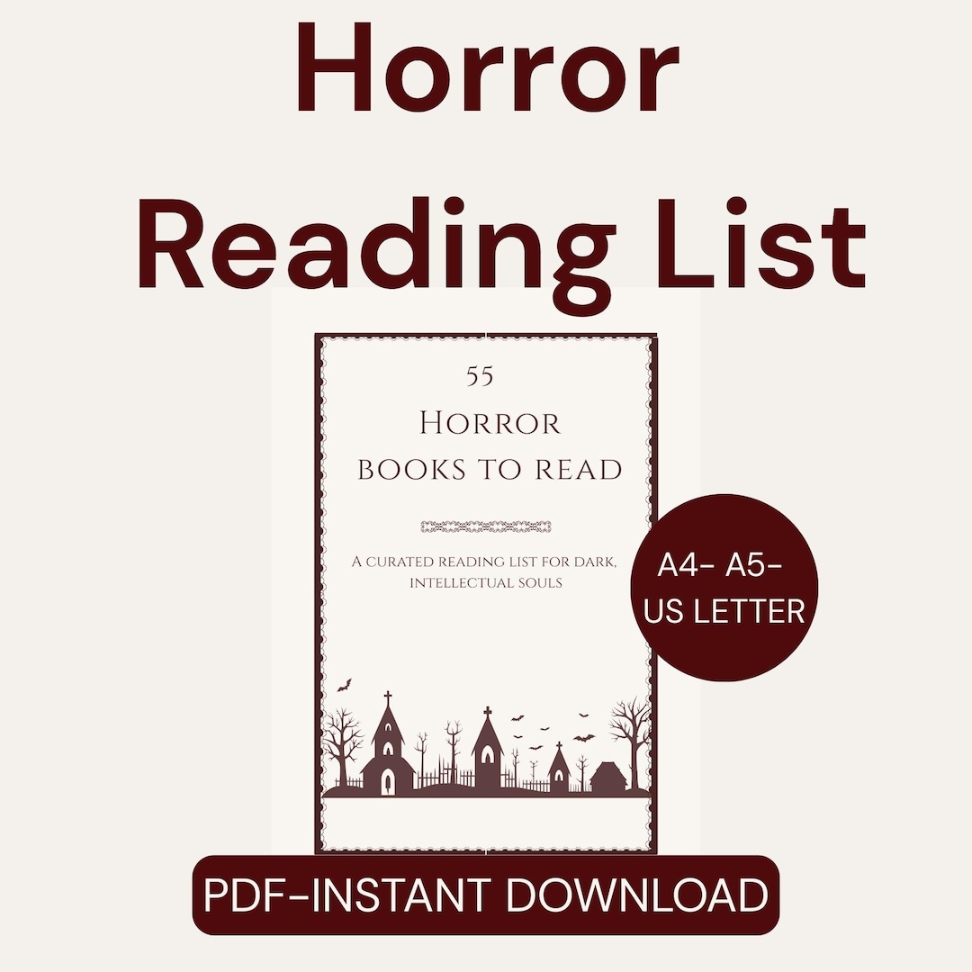 Horror Book List.pdf Horror Reading Challenge, 55 Must-read Horror Books Bucket List ...