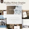Beach Wedding Website Template, Wedding Website Canva, RSVP & Countdown, Destination Invite, Minimalist Design, Digital Download product logo