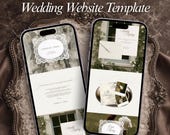 Romantic Wedding Website Template, Old Money, Canva Editable, RSVP Countdown