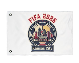 FIFA 2026 Kansas City Skyline Flag | Double-Sided Decorative Flag