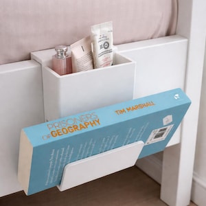 Plank nachtkastje – clip-on, geen boren, kleine opbergruimte, slaapzaal essentieel