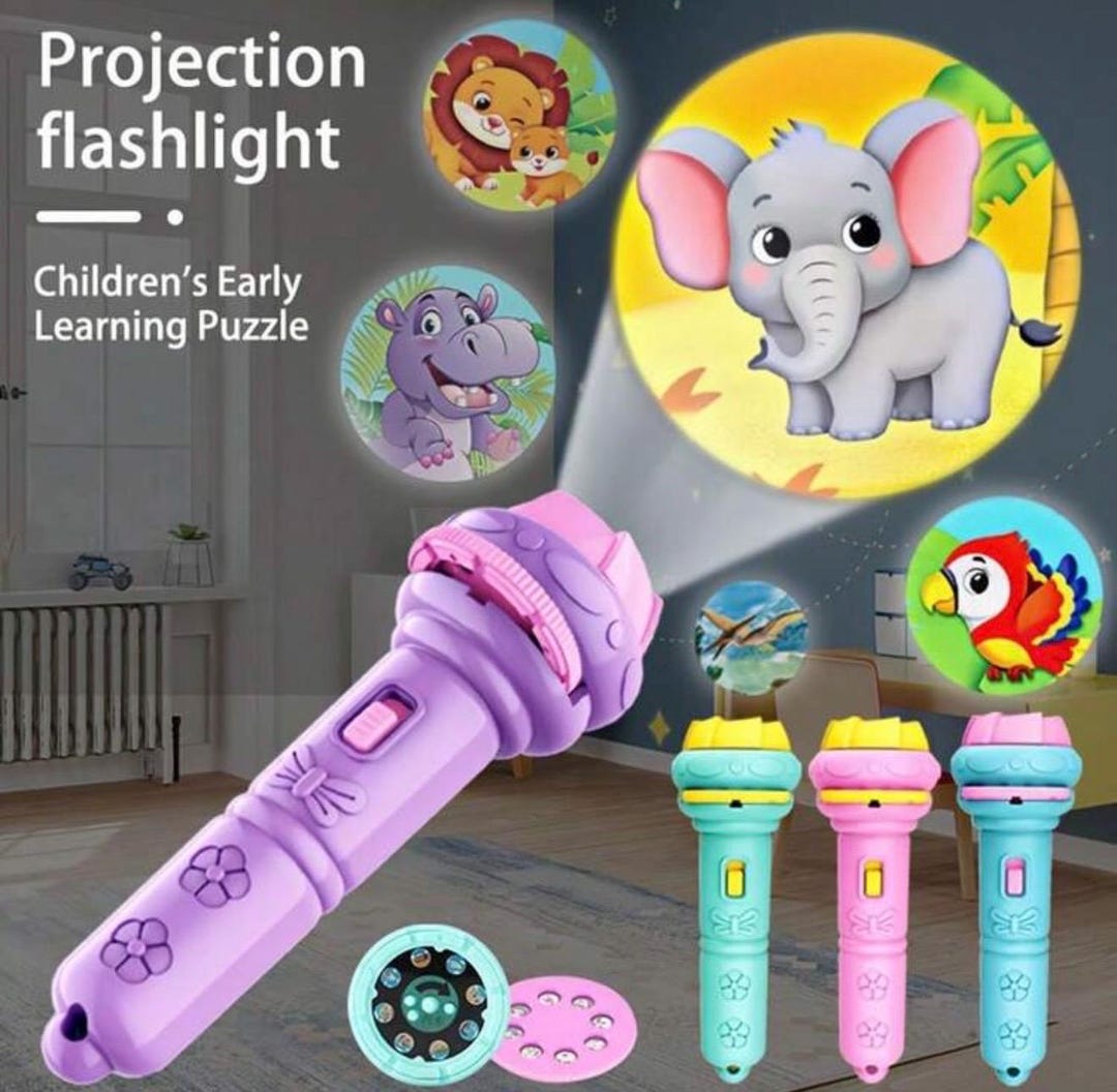 Children's Projection Flashlight, Dinosaur Animal Space Story Projector ...