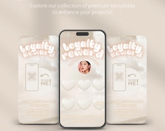 Plantilla de tarjeta de fidelización editable: Recompensa para pequeñas empresas (Canva)