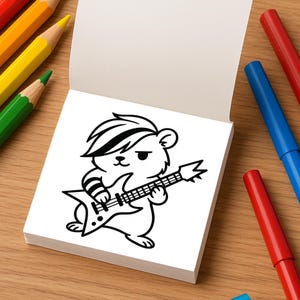 Emo Hamsters Mini Coloring Book: 50 Pages, Travel Size image 2