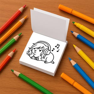 Emo Hamsters Mini Coloring Book: 50 Pages, Travel Size image 3