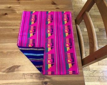 Reversible Mexican Placemats, Set of 2, 4 or 6, Pink and Purple Aztec Fabric Table Decor, Party Fiesta Tableware, Table setting, Linens