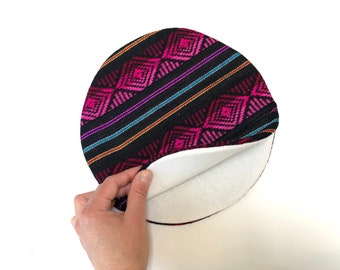 Black Tortilla Warmer, Tortillero, Mexican Kitchen Decor, Aztec Housewares, Fiesta Taco Party