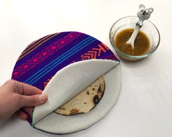 Purple Tortilla Warmer, Tortillero Mexican Kitchen, Fiesta Taco Party